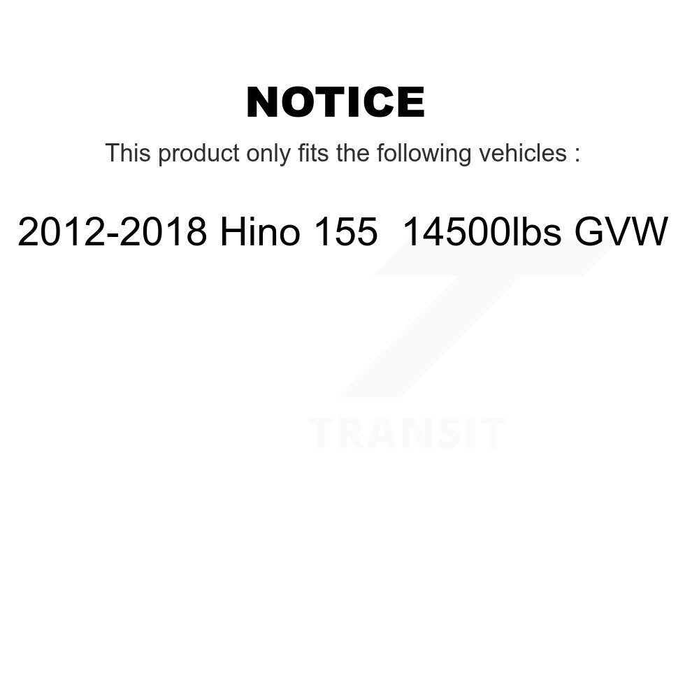 Semi-Metallic Disc Brake Pads NWF-ASD1695 For 2012-2018 Hino 155 14500lbs GVW