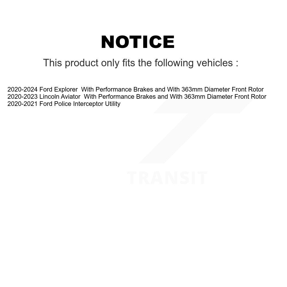 Semi-Metallic Disc Brake Pads Front NWF-ASD2229 For Ford Explorer Lincoln Police