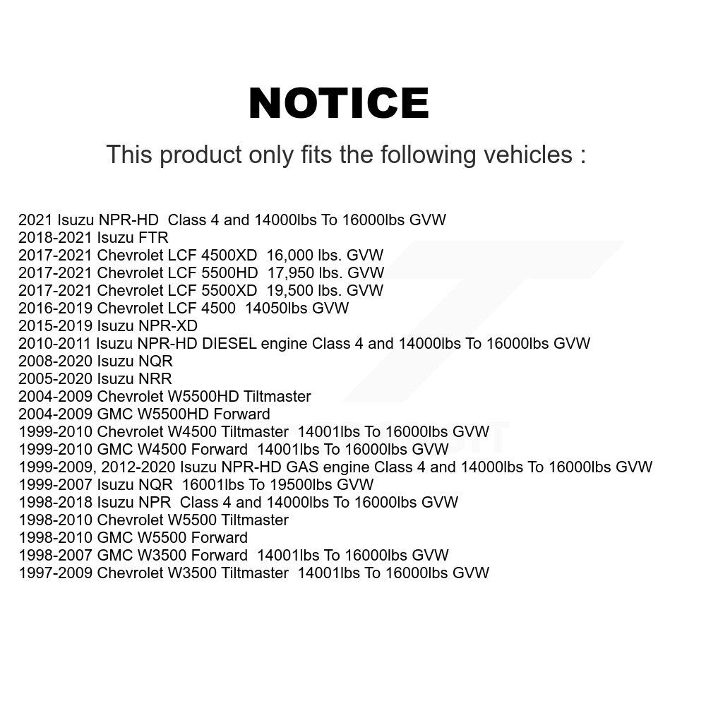 Semi-Metallic Disc Brake Pads Front NWF-ASD827 For Isuzu GMC W3500 Forward NPR