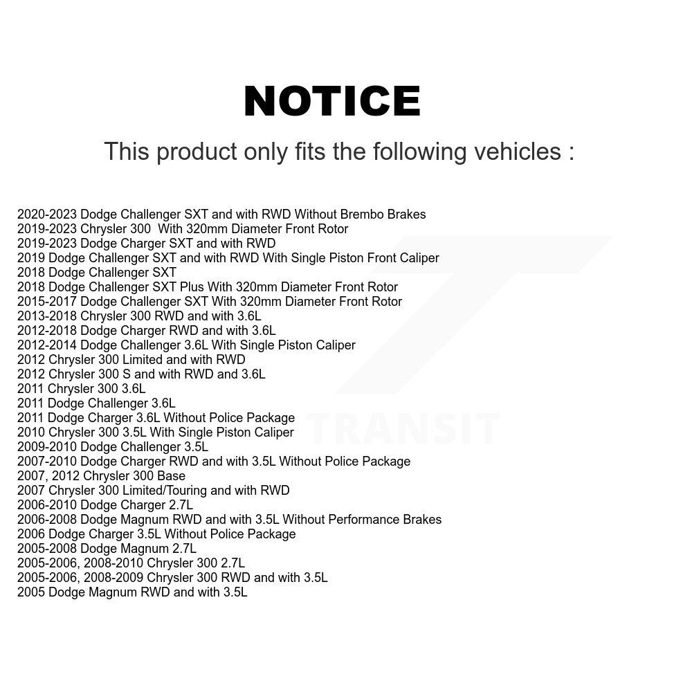 Ceramic Disc Brake Pads Front NWF-PRC1056 For Dodge Chrysler 300 Charger Magnum