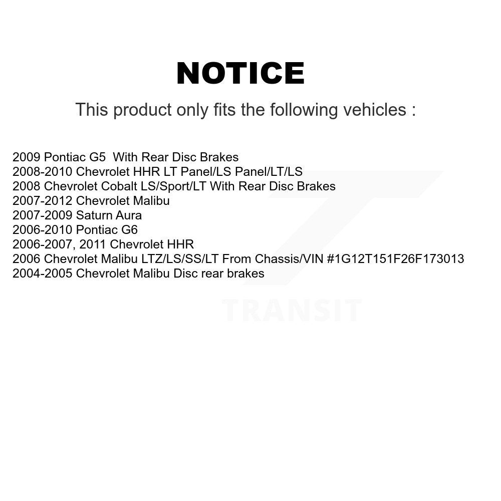 Ceramic Disc Brake Pads Front NWF-PRC1160 For Chevrolet Malibu Pontiac G6 HHR G5