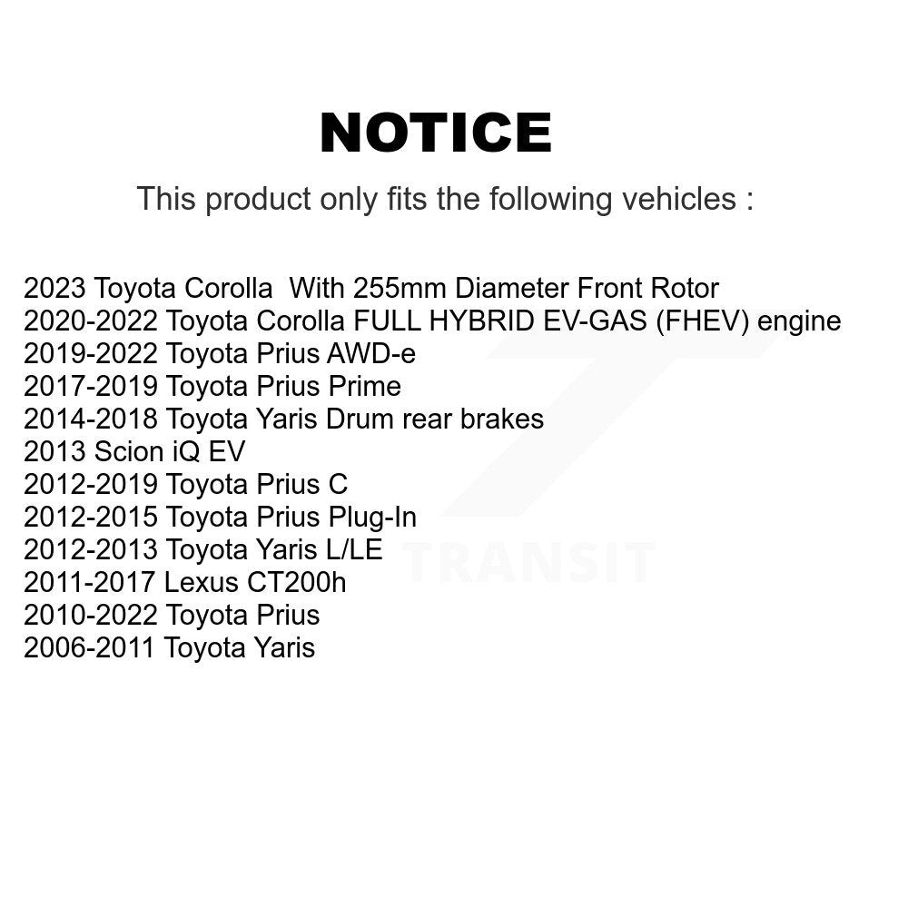 Ceramic Disc Brake Pads Front NWF-PRC1184A For Toyota Yaris Corolla Prius C iQ