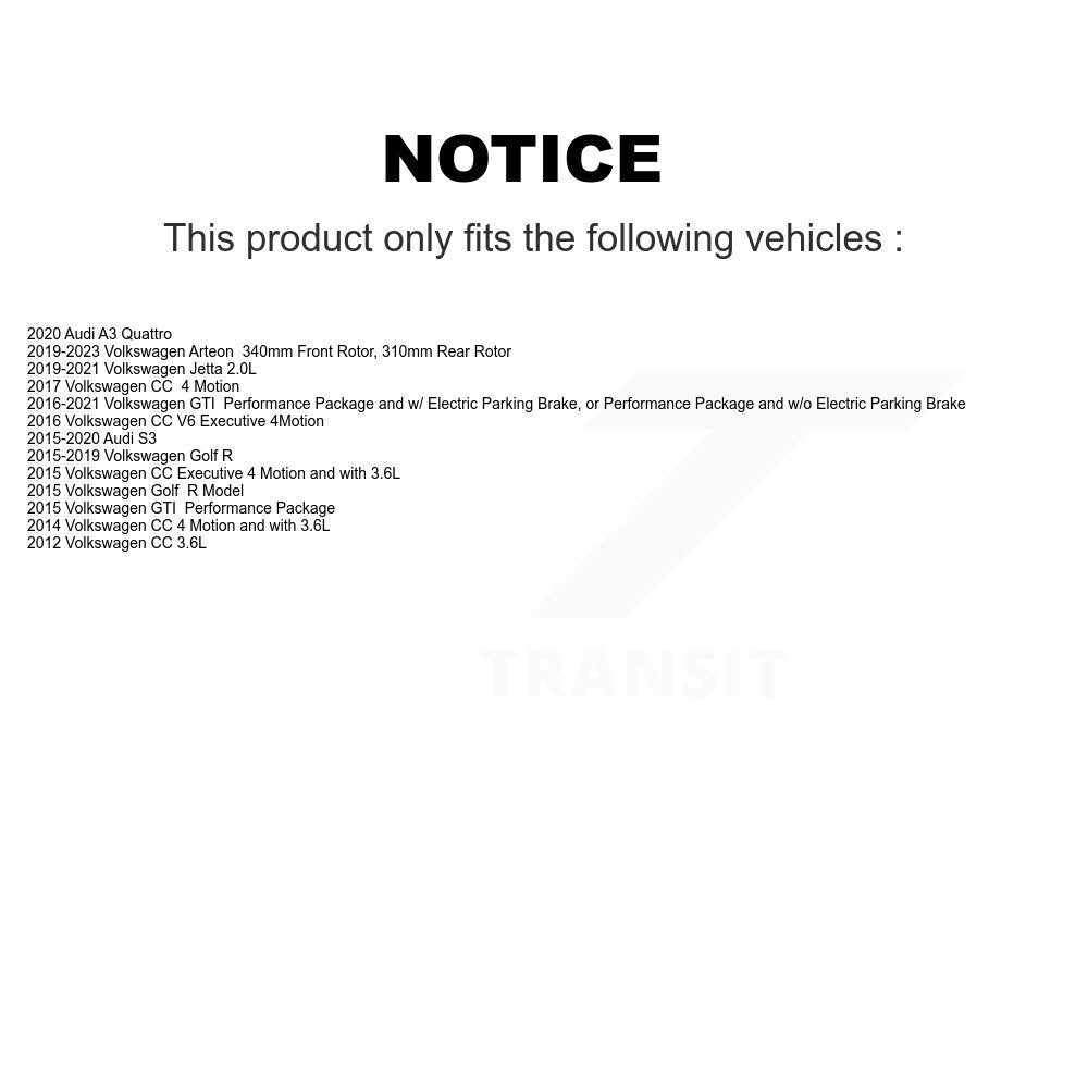 Ceramic Disc Brake Pads Front NWF-PRC1633 For Volkswagen Jetta GTI Golf R Arteon