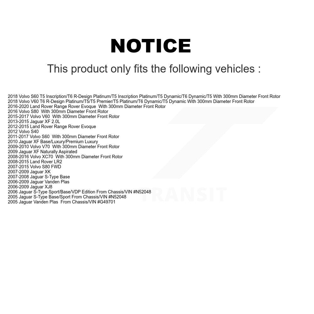 Semi-Metallic Disc Brake Pads Front NWF-PRM1241 For Volvo Land Rover Range XC70
