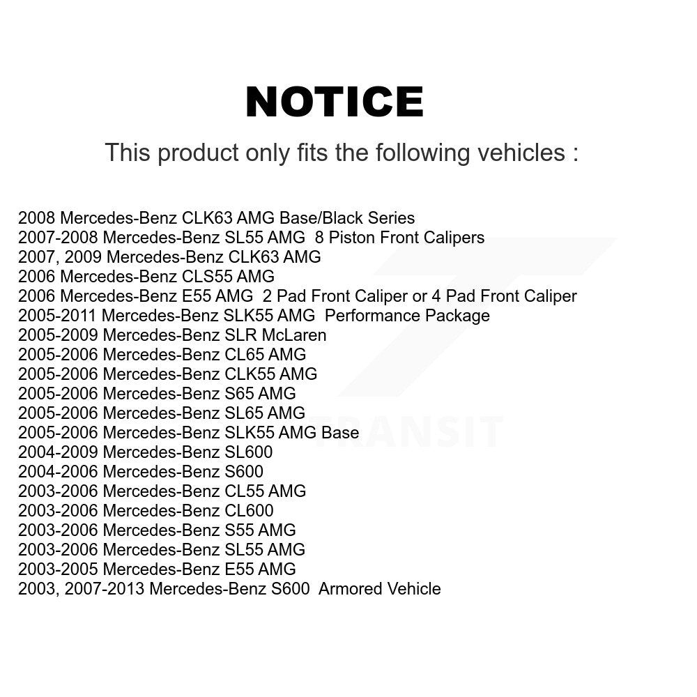 Semi-Metallic Disc Brake Pads Rear NWF-PRM984A For Mercedes-Benz SL55 AMG SLK55