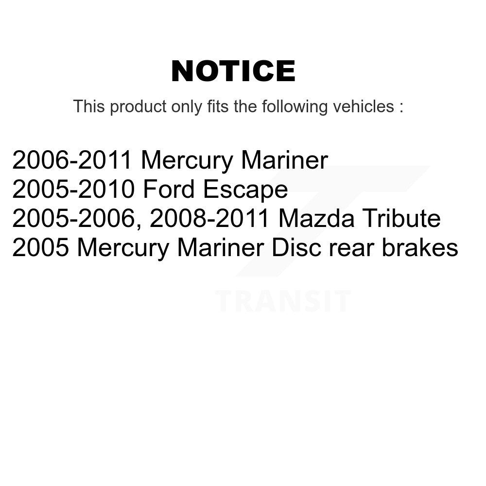 Semi-Metallic Disc Brake Pads Rear PPF-D1055 For Ford Escape Mazda Tribute