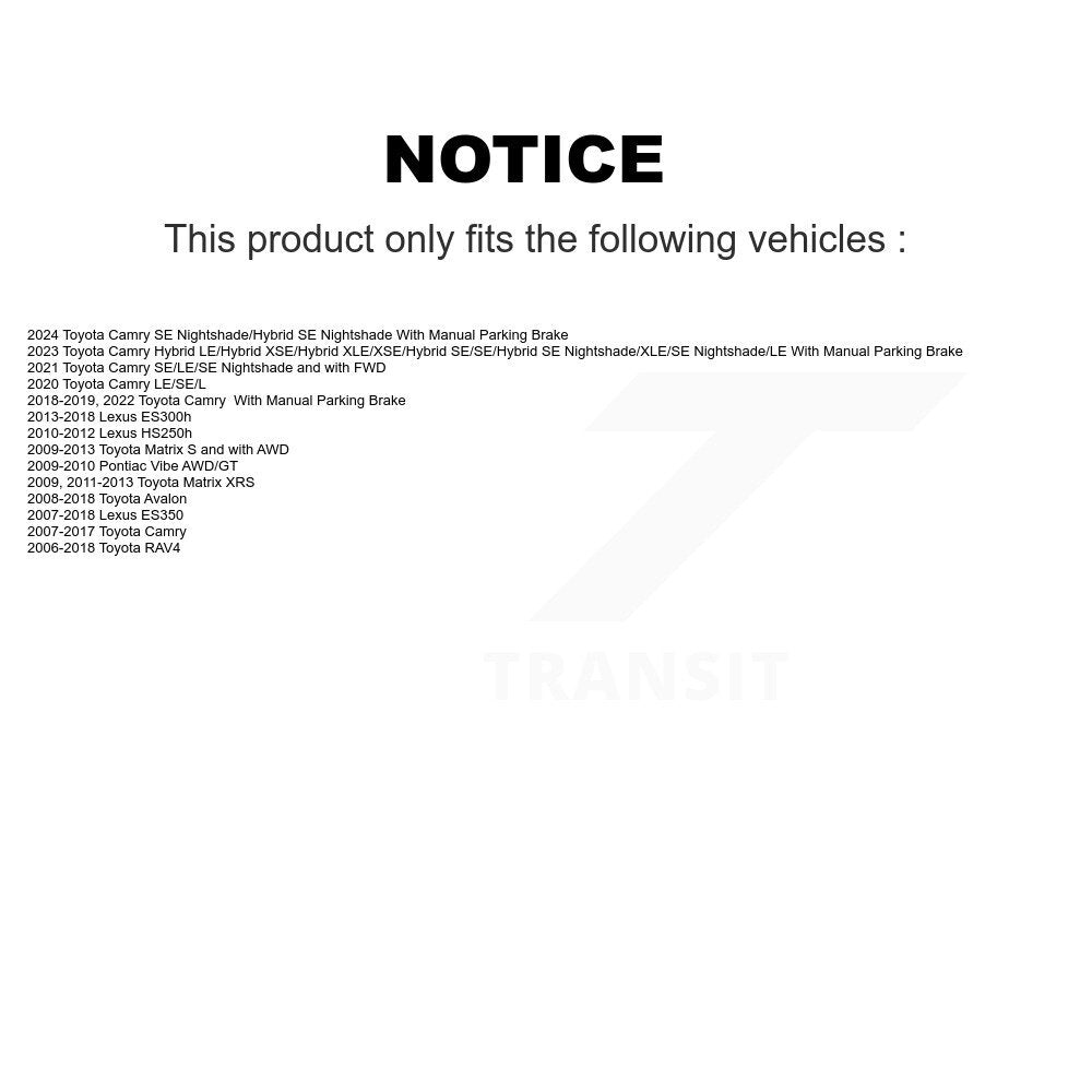 Semi-Metallic Disc Brake Pads Rear PPF-D1212 For Toyota RAV4 Camry Matrix Lexus