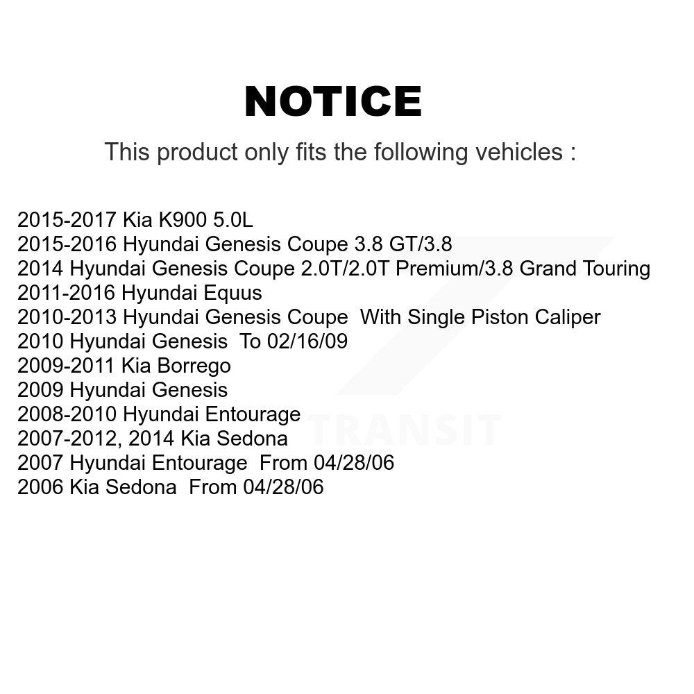 Semi-Metallic Disc Brake Pads Rear PPF-D1284 For Hyundai Genesis Coupe Kia Equus