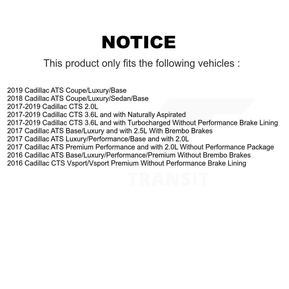 Semi-Metallic Disc Brake Pads Rear PPF-D1839 For Cadillac ATS CTS