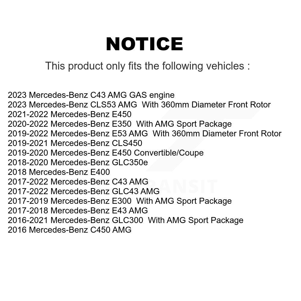 Semi-Metallic Disc Brake Pads Front PPF-D1871 For Mercedes-Benz GLC300 C43 AMG