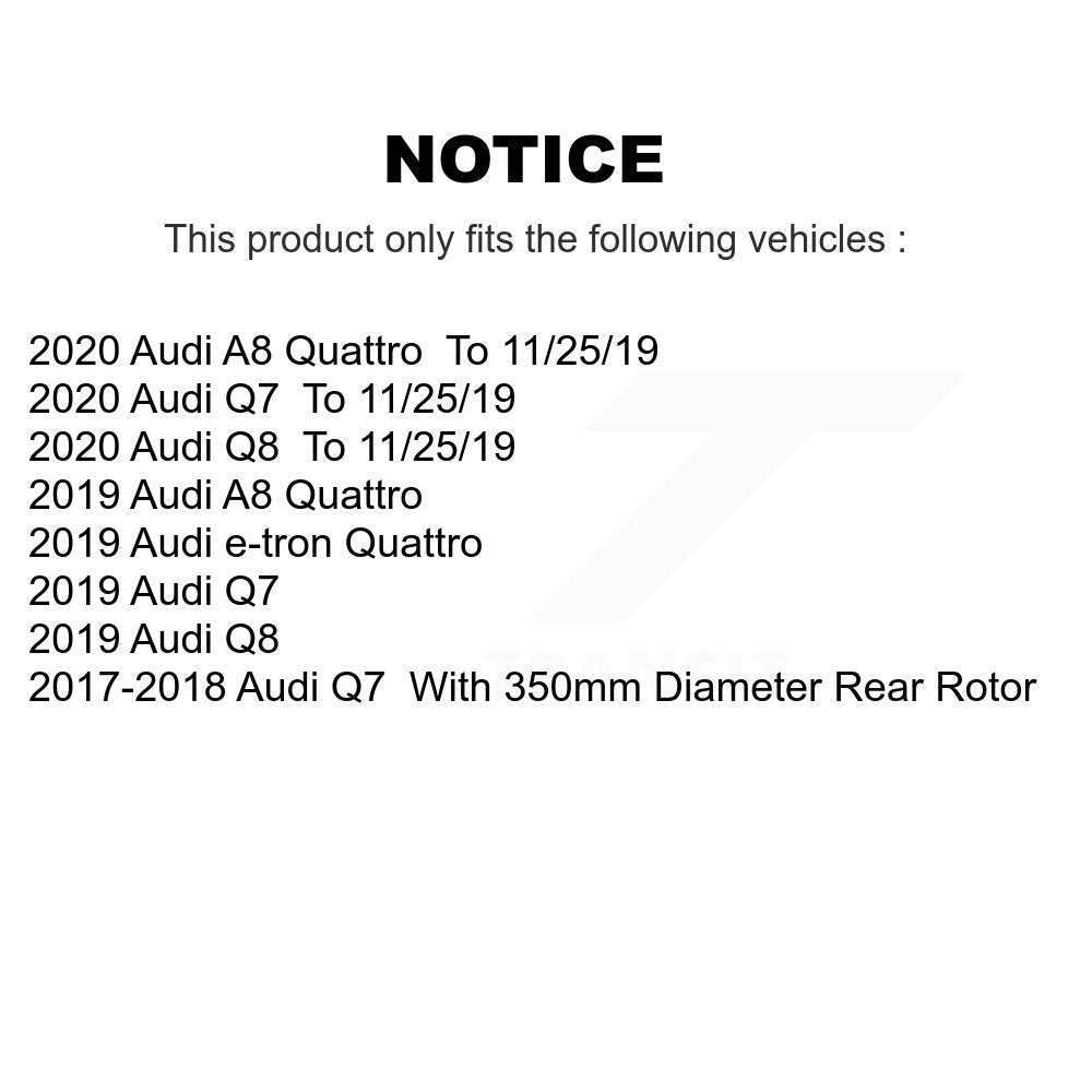 Semi-Metallic Disc Brake Pads Rear PPF-D1895 For Audi Q7 Q8 e-tron Quattro A8