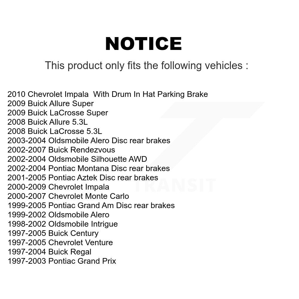 Semi-Metallic Disc Brake Pads Rear PPF-D698 For Chevrolet Impala Buick Pontiac