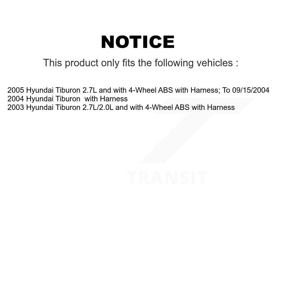 ABS Wheel Speed Sensor Front Right SEN-2ABS0163 For Hyundai Tiburon