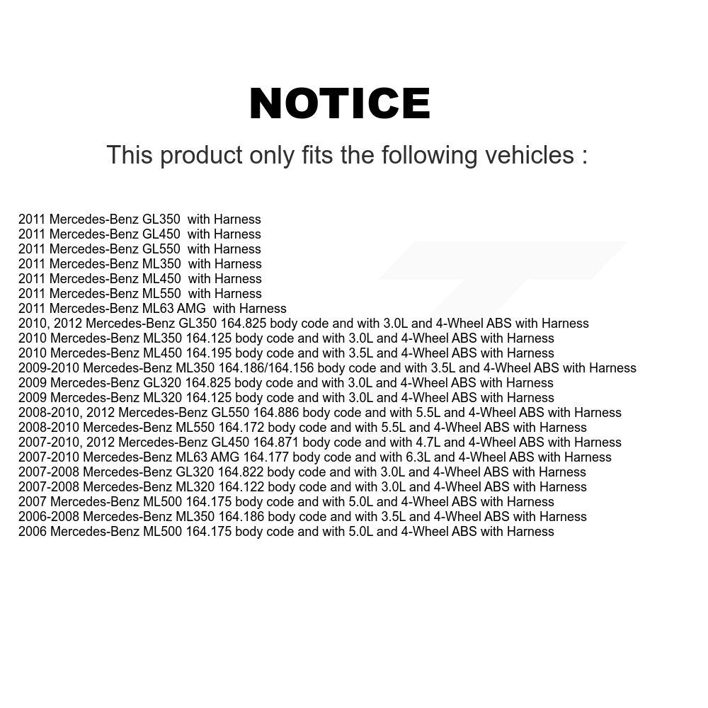 ABS Wheel Speed Sensor Front SEN-2ABS0196 For Mercedes-Benz ML350 ML320 GL350