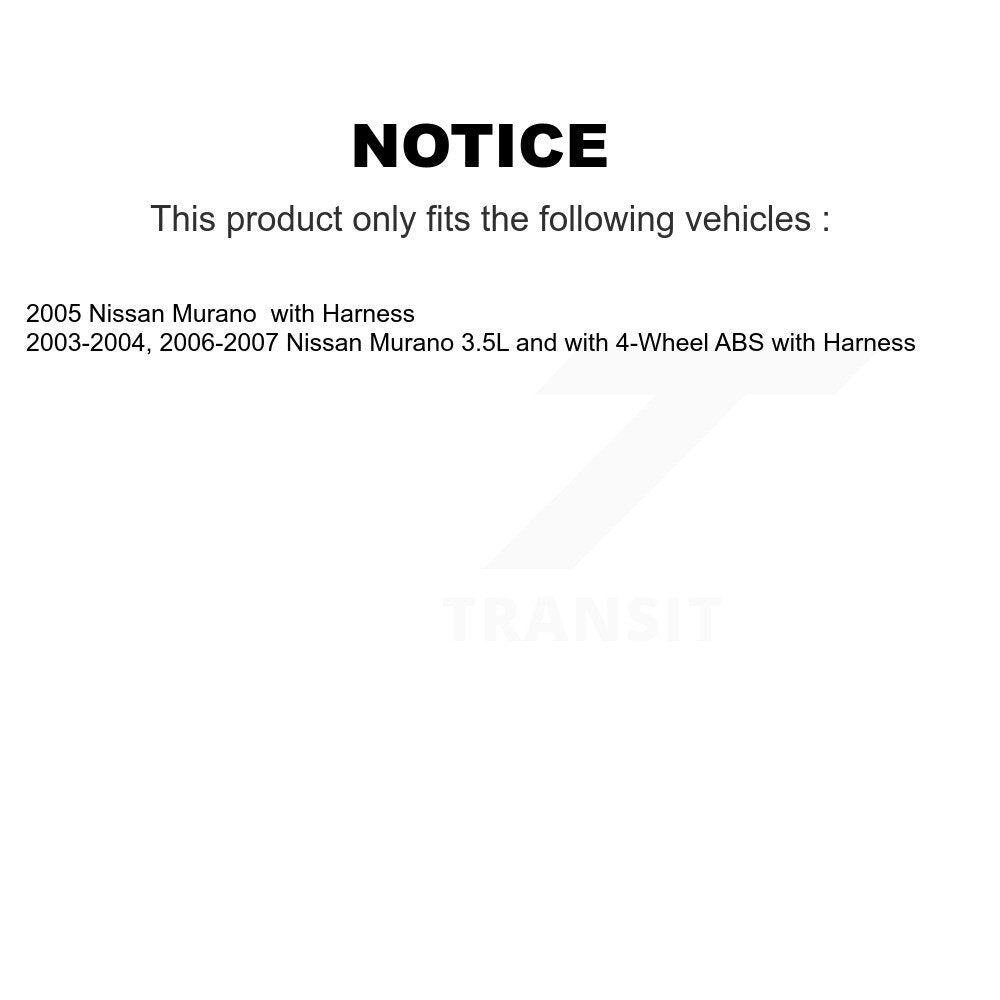 ABS Wheel Speed Sensor Front Right SEN-2ABS0225 For Nissan Murano with Harness