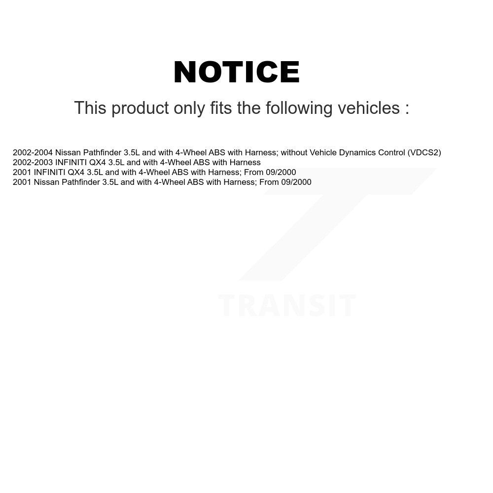 ABS Wheel Speed Sensor Front Right SEN-2ABS0253 For Nissan Pathfinder INFINITI