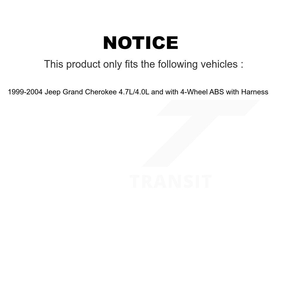 ABS Wheel Speed Sensor Front Right SEN-2ABS0350 For Jeep Grand Cherokee