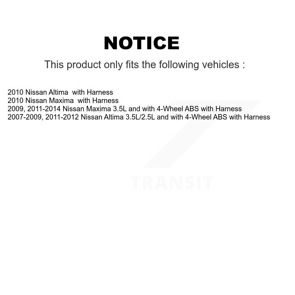 ABS Wheel Speed Sensor Front SEN-2ABS0458 For Nissan Altima Maxima with Harness