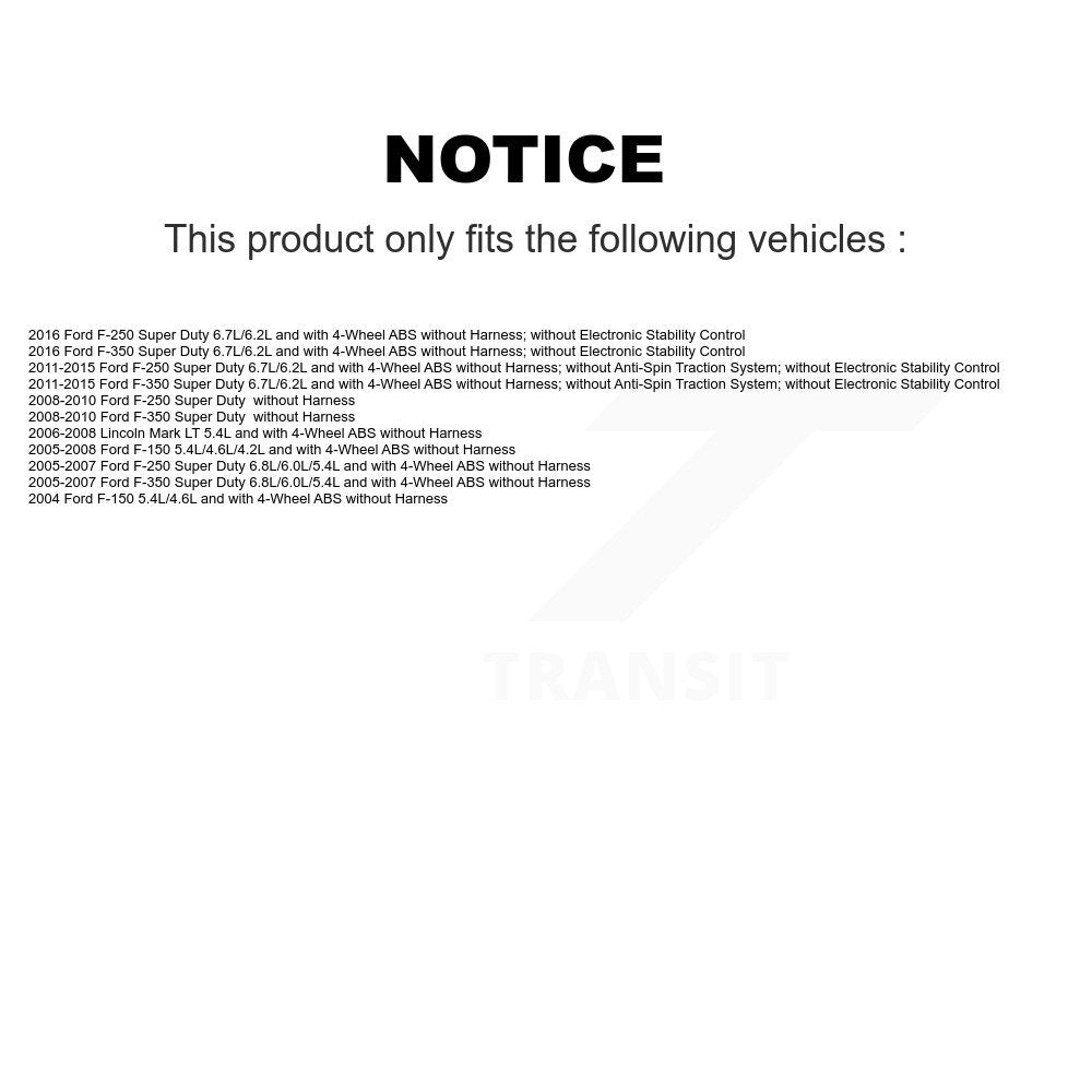 ABS Wheel Speed Sensor Rear SEN-2ABS0486 For Ford F-150 F-350 Super Duty F-250