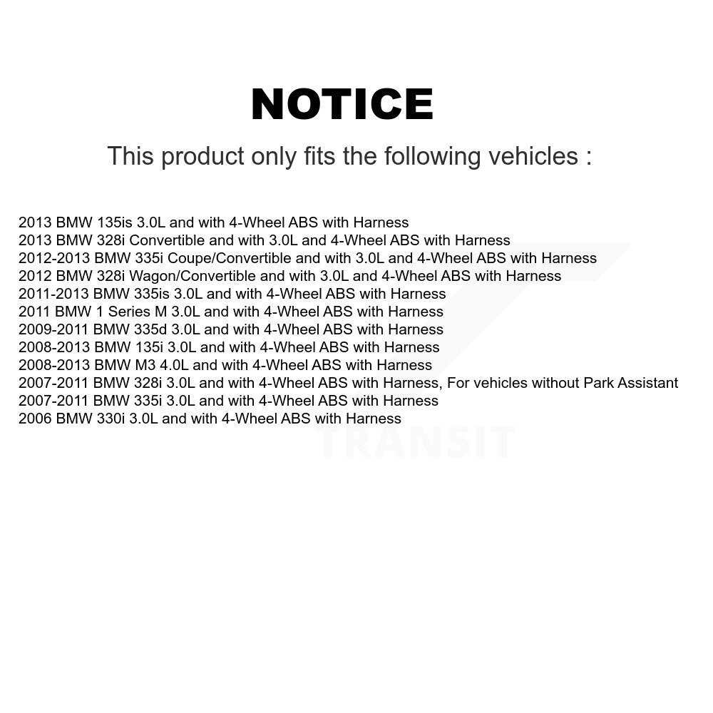 ABS Wheel Speed Sensor Rear SEN-2ABS0556 For BMW 328i 335i M3 135i 330i 335is 1