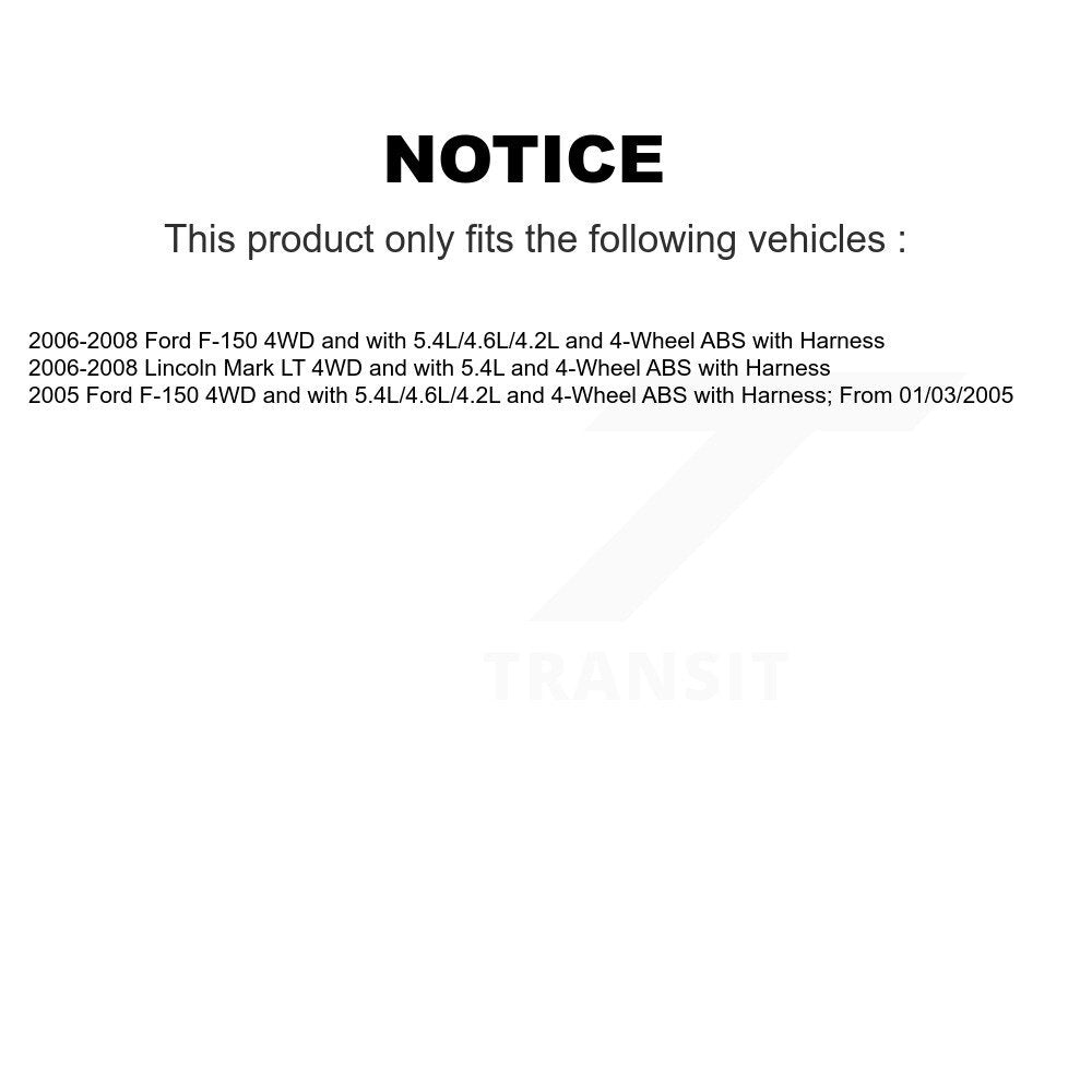 ABS Wheel Speed Sensor Front SEN-2ABS0597 For Ford F-150 Lincoln Mark LT
