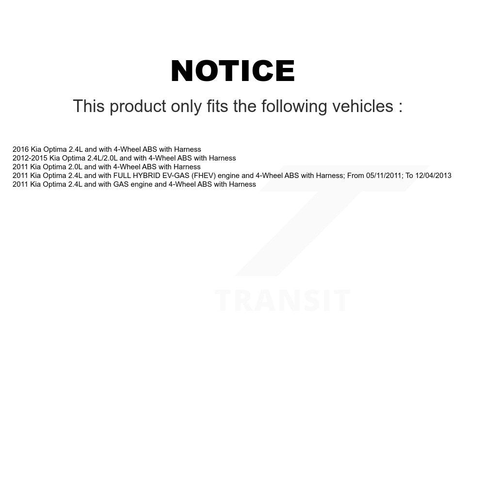 ABS Wheel Speed Sensor Rear Left SEN-2ABS0630 For Kia Optima