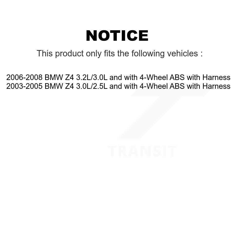 ABS Wheel Speed Sensor Rear SEN-2ABS0643 For BMW Z4 with Harness