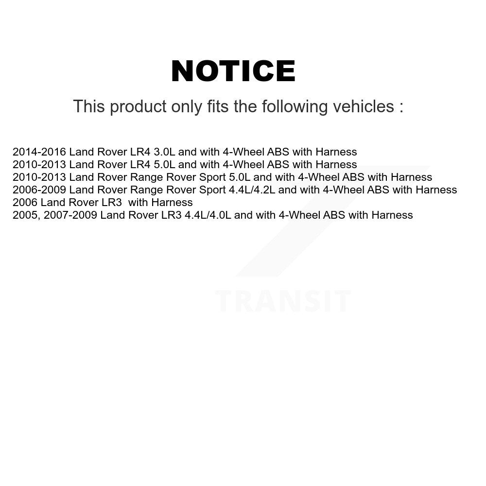 ABS Wheel Speed Sensor Rear SEN-2ABS0673 For Land Rover Range Sport LR4 LR3