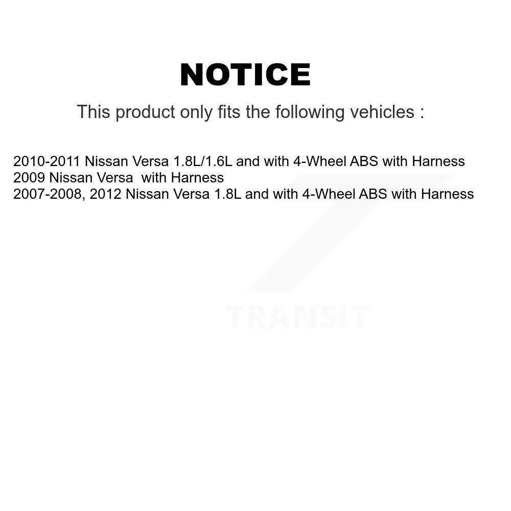 ABS Wheel Speed Sensor Front SEN-2ABS0726 For Nissan Versa with Harness