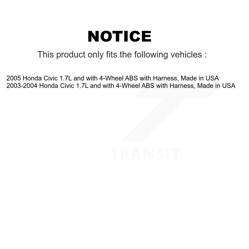 ABS Wheel Speed Sensor Front Left SEN-2ABS0785 For Honda Civic