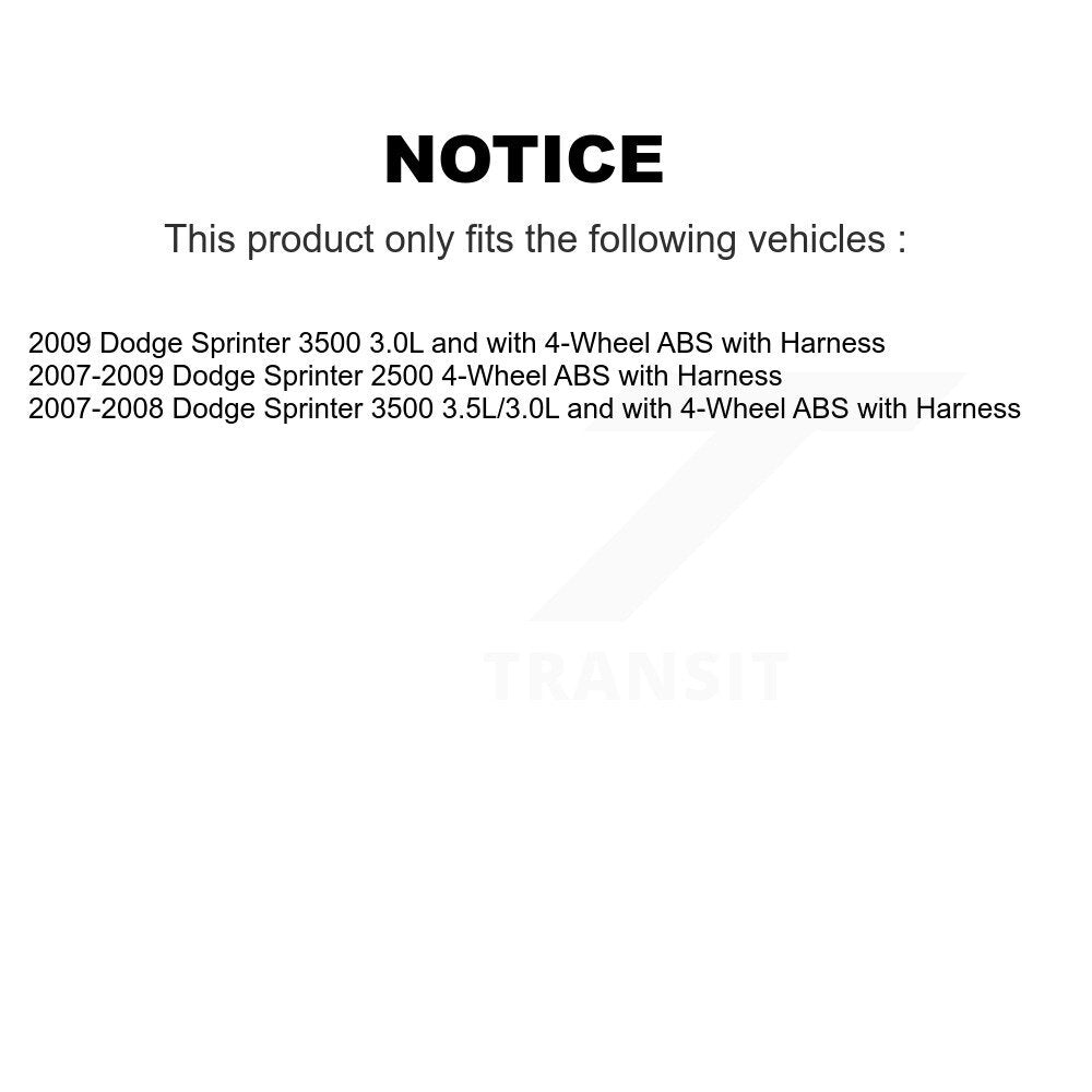ABS Wheel Speed Sensor Front SEN-2ABS0847 For Dodge Sprinter 2500 3500