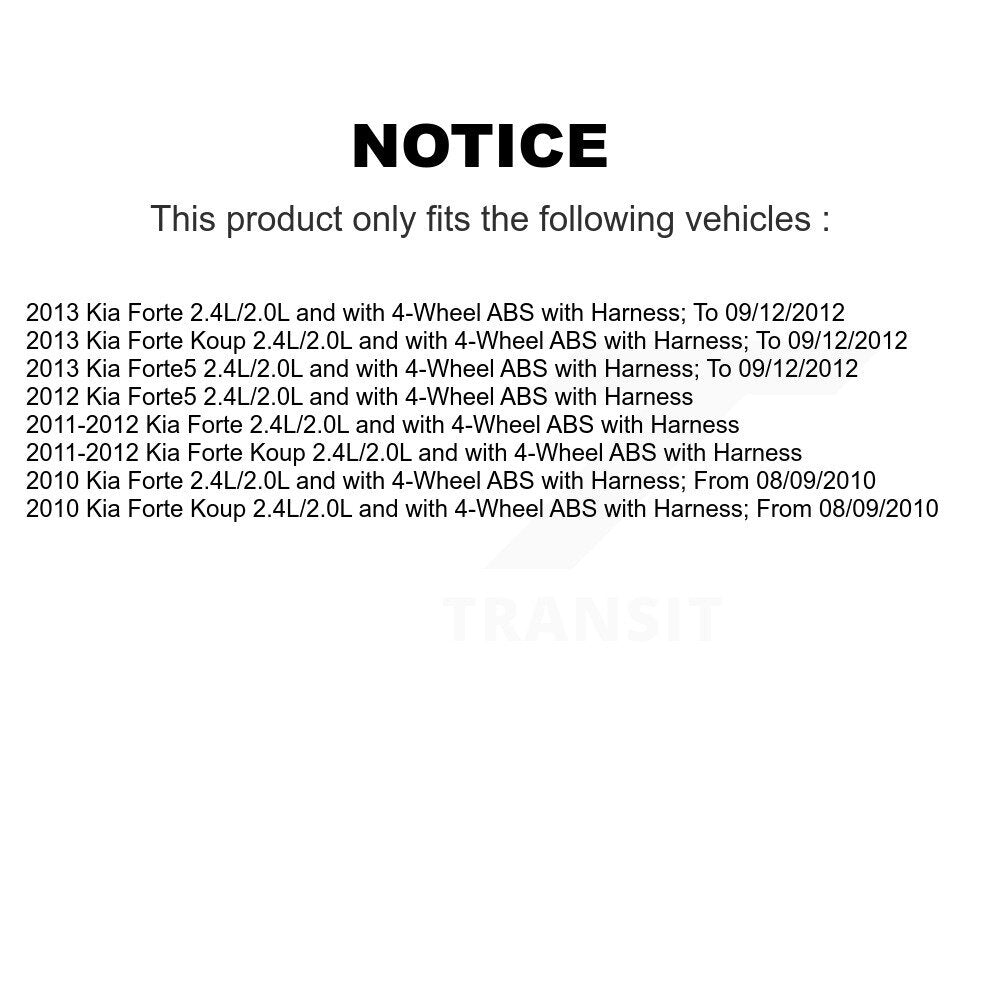 ABS Wheel Speed Sensor Rear Left SEN-2ABS0865 For Kia Forte Koup Forte5