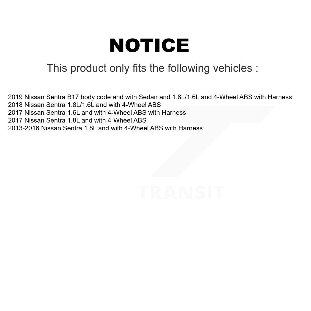 ABS Wheel Speed Sensor Rear Left SEN-2ABS0921 For Nissan Sentra