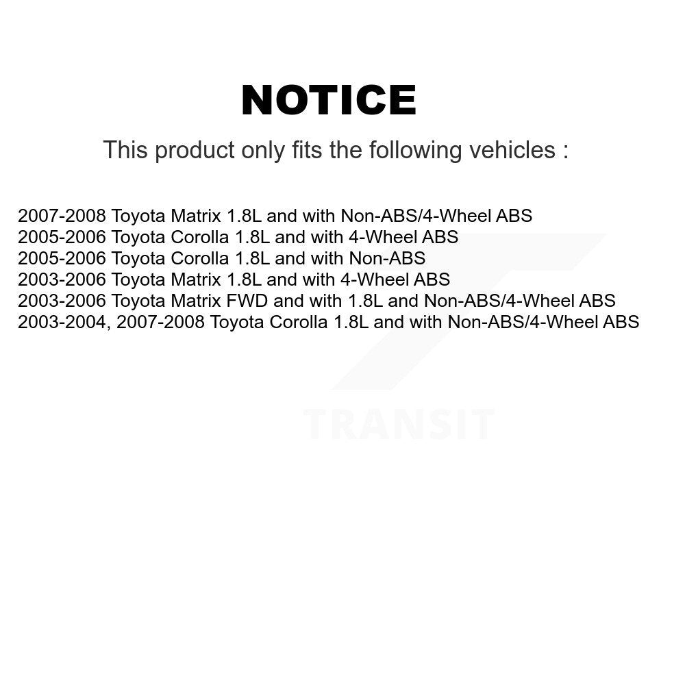 ABS Wheel Speed Sensor Wiring Harness Rear Right SEN-2ABS0938 For Toyota Corolla