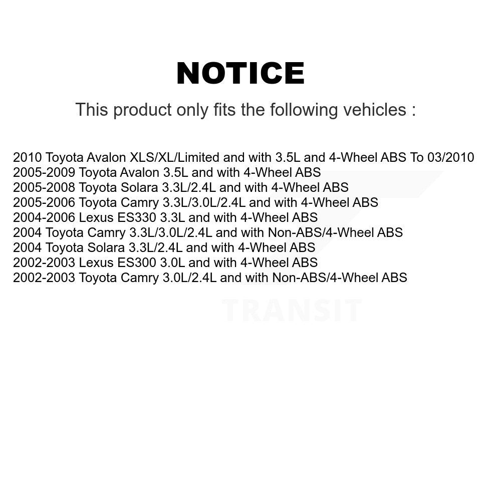 ABS Wheel Speed Sensor Wiring Harness Rear Right SEN-2ABS0955 For Toyota Camry