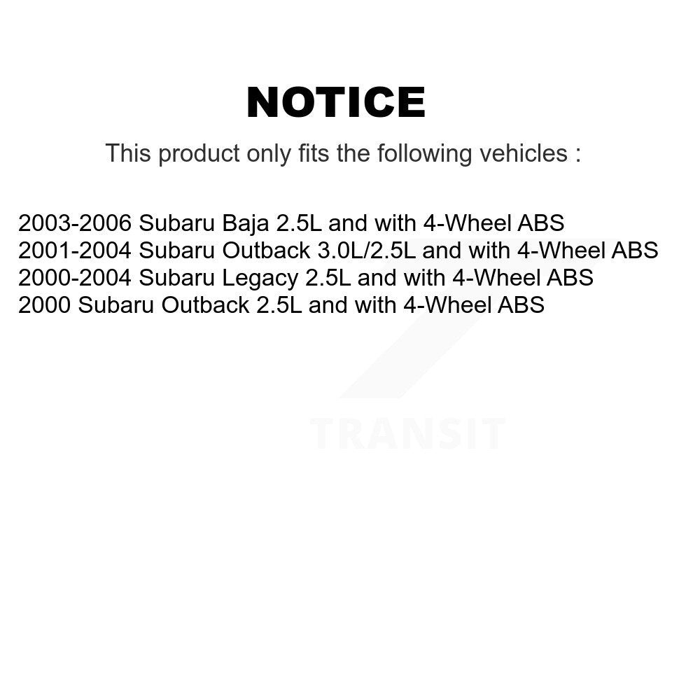 ABS Wheel Speed Sensor Rear Left SEN-2ABS1107 For Subaru Outback Legacy Baja