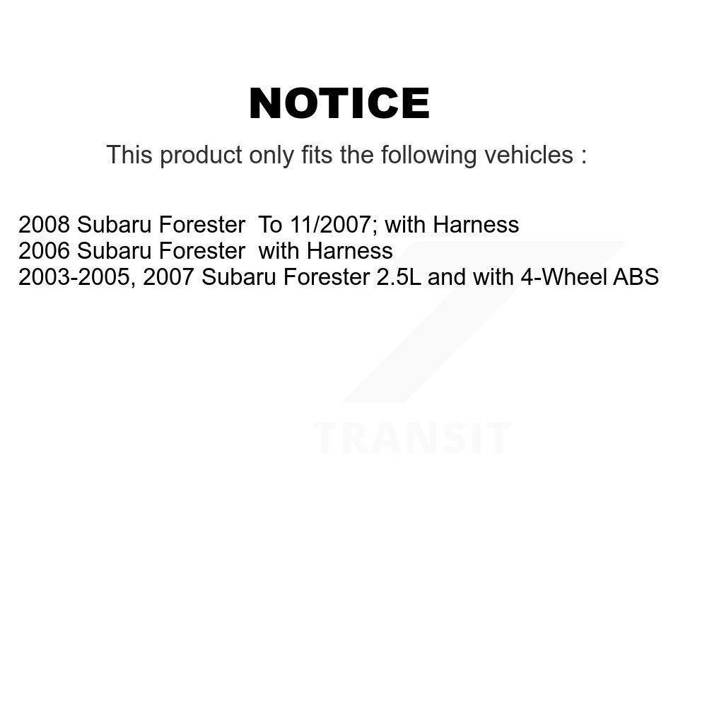 ABS Wheel Speed Sensor Rear Left SEN-2ABS1108 For Subaru Forester