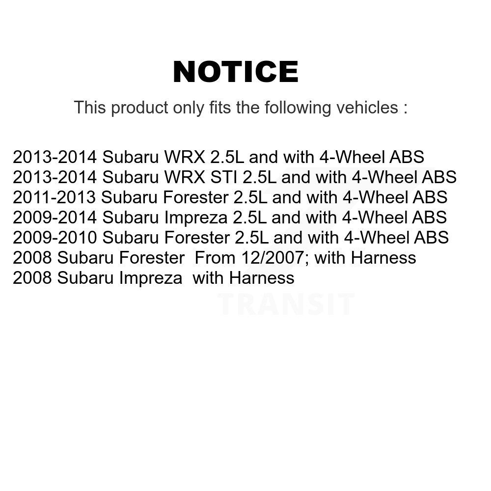 ABS Wheel Speed Sensor Front Right SEN-2ABS1109 For Subaru Impreza Forester WRX