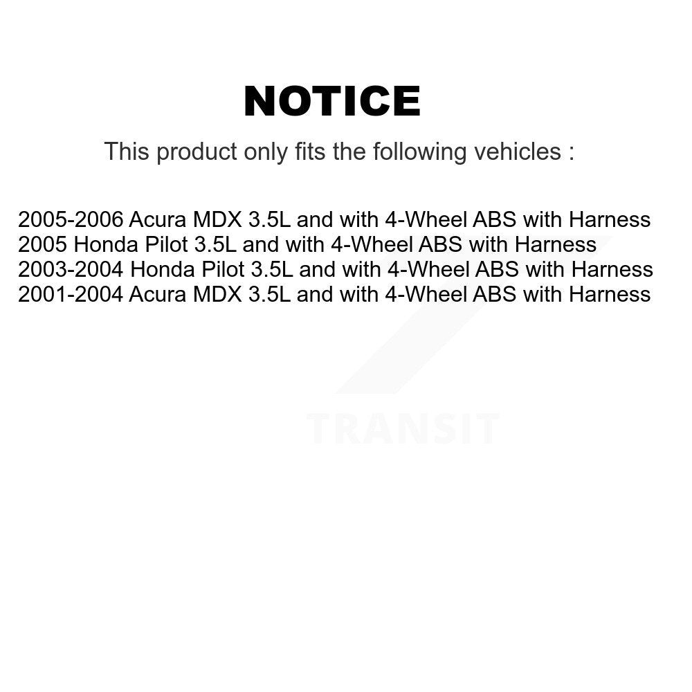 ABS Wheel Speed Sensor Front Right SEN-2ABS1296 For Acura MDX Honda Pilot