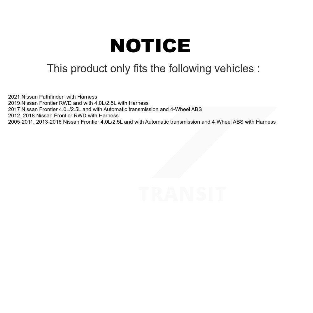 ABS Wheel Speed Sensor Rear Left SEN-2ABS1379 For Nissan Frontier Pathfinder