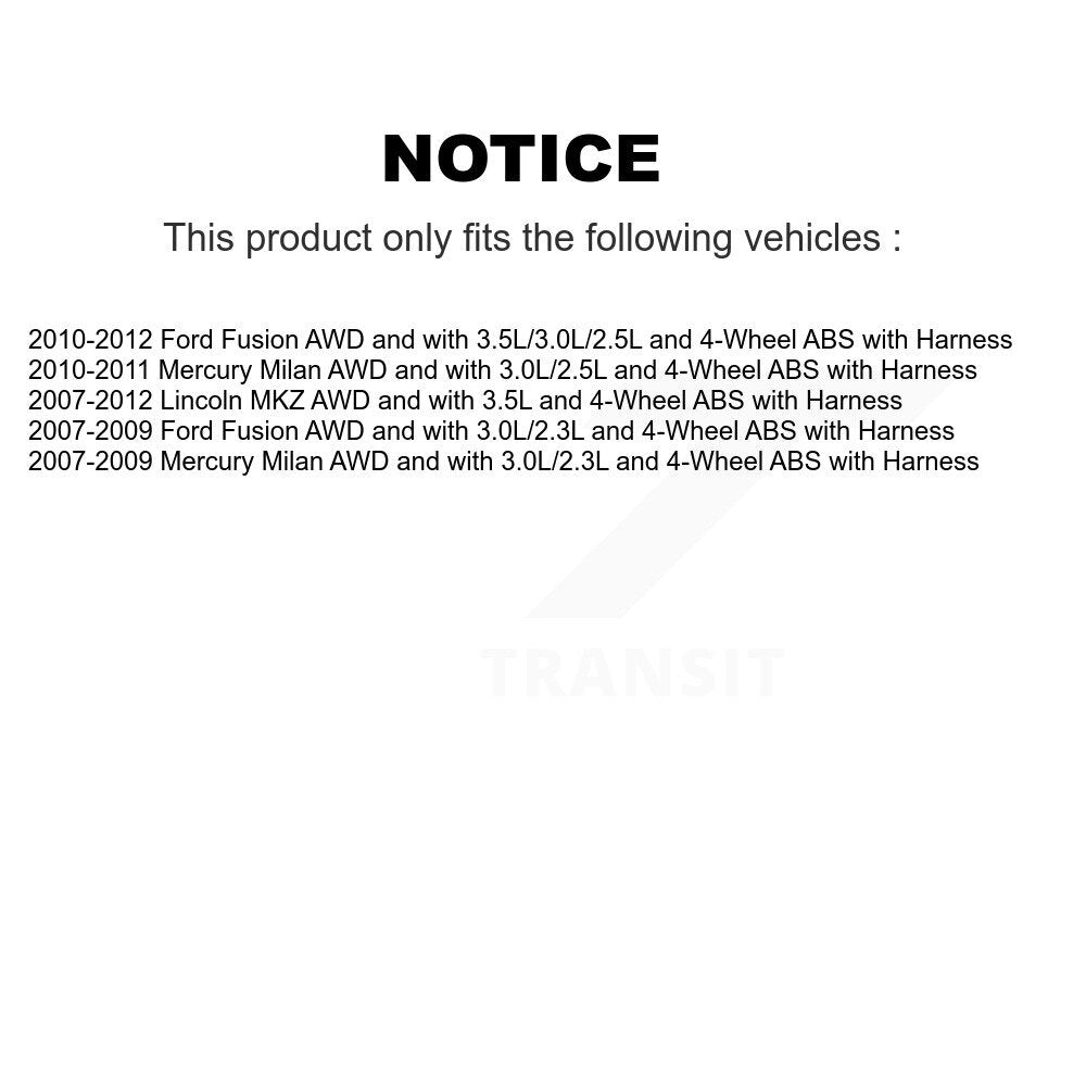 ABS Wheel Speed Sensor Rear Left SEN-2ABS1424 For Ford Fusion Lincoln MKZ Milan