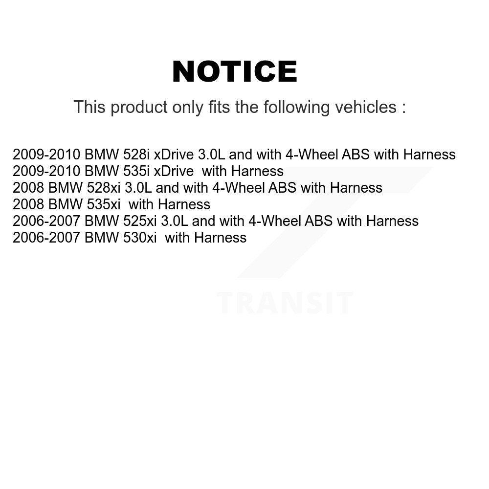 ABS Wheel Speed Sensor Front SEN-2ABS1516 For BMW 530xi 528i xDrive 535i 535xi