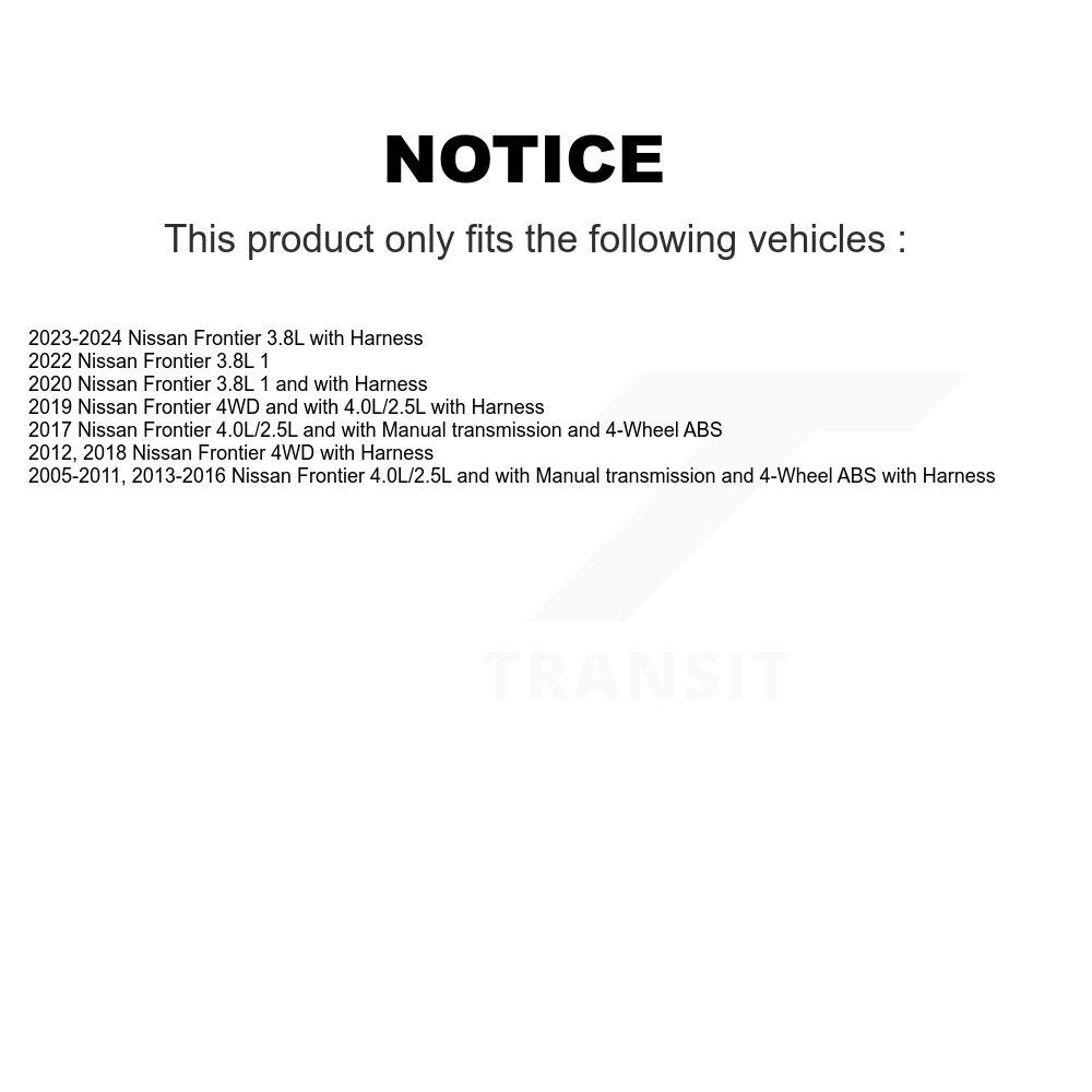 ABS Wheel Speed Sensor Rear Left SEN-2ABS1802 For Nissan Frontier