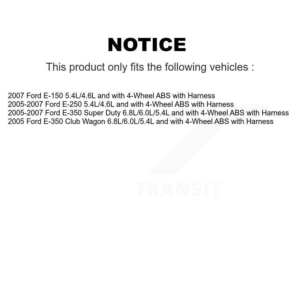 ABS Wheel Speed Sensor Front Left SEN-2ABS1914 For Ford E-350 Super Duty E-250