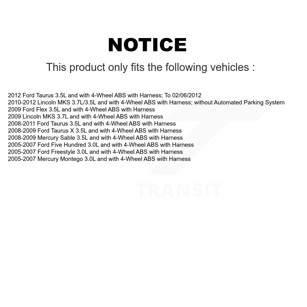 ABS Wheel Speed Sensor Front SEN-2ABS2134 For Ford Taurus Five Hundred Freestyle