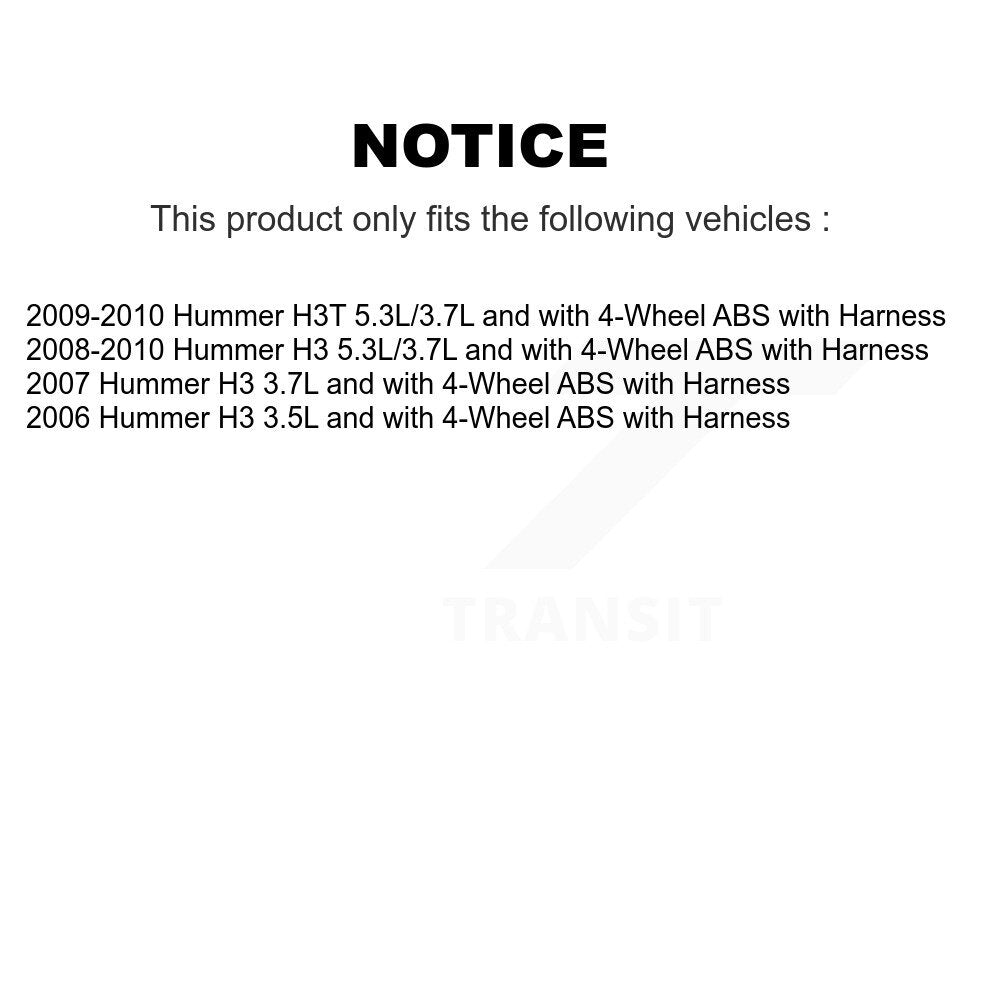 ABS Wheel Speed Sensor Rear SEN-2ABS2268 For Hummer H3 H3T with Harness