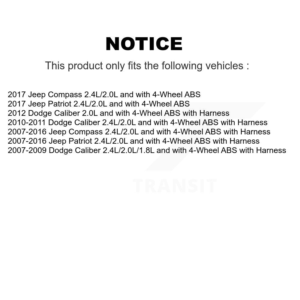 ABS Wheel Speed Sensor Front Right SEN-2ABS2289 For Jeep Patriot Compass Dodge
