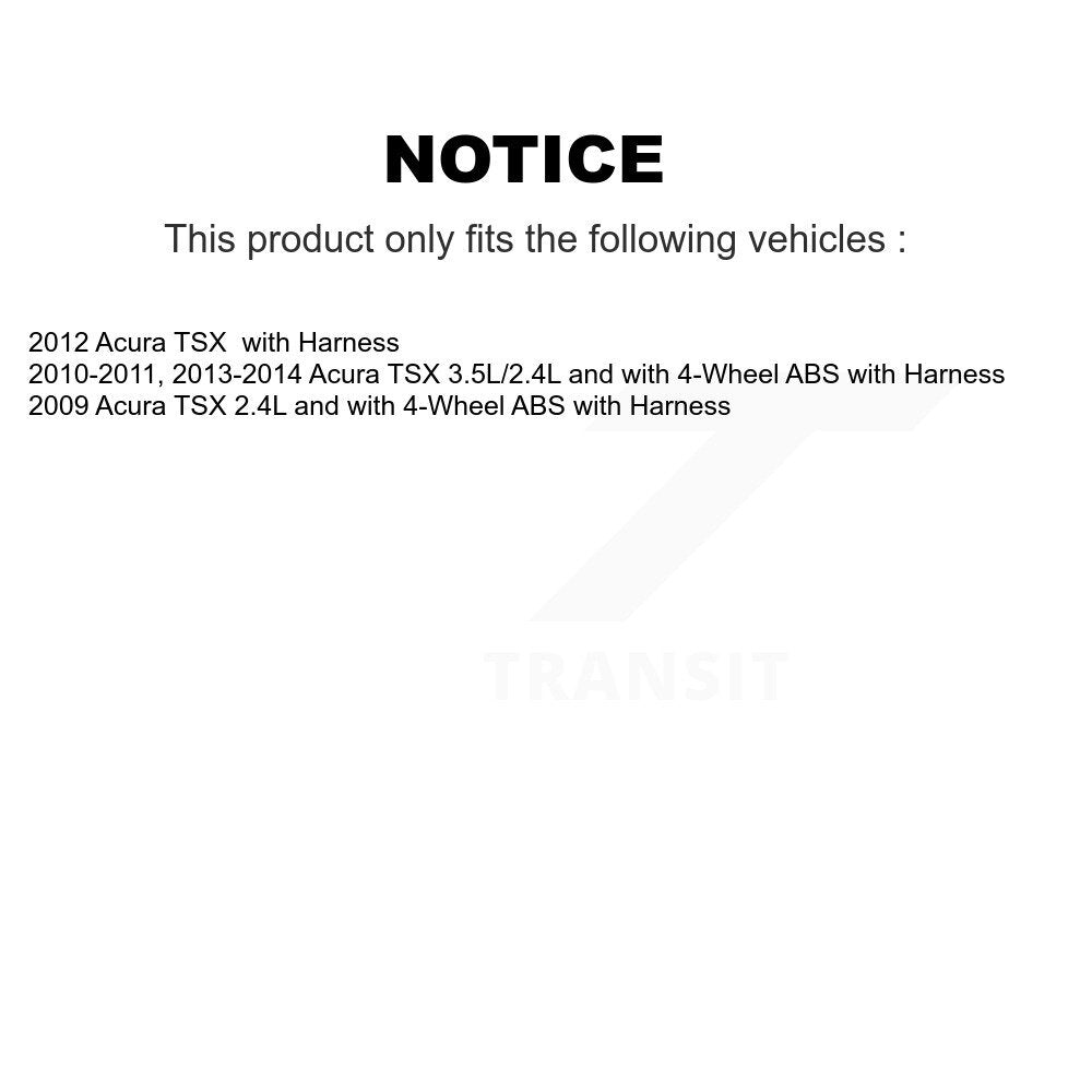 ABS Wheel Speed Sensor Rear SEN-2ABS2415 For Acura TSX with Harness