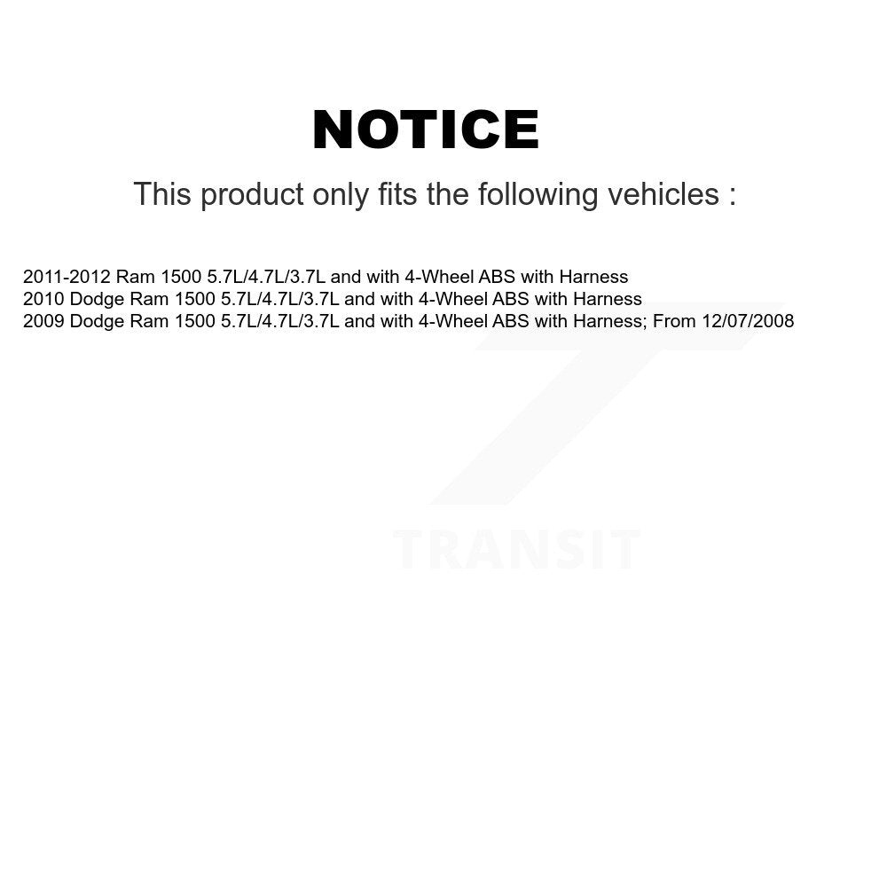 ABS Wheel Speed Sensor Front SEN-2ABS2434 For Ram 1500 Dodge