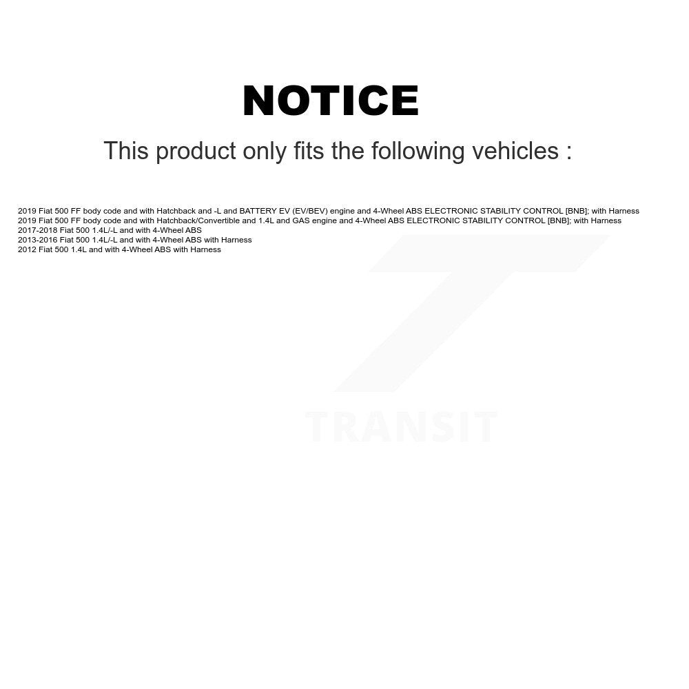 ABS Wheel Speed Sensor Front SEN-2ABS2435 For Fiat 500